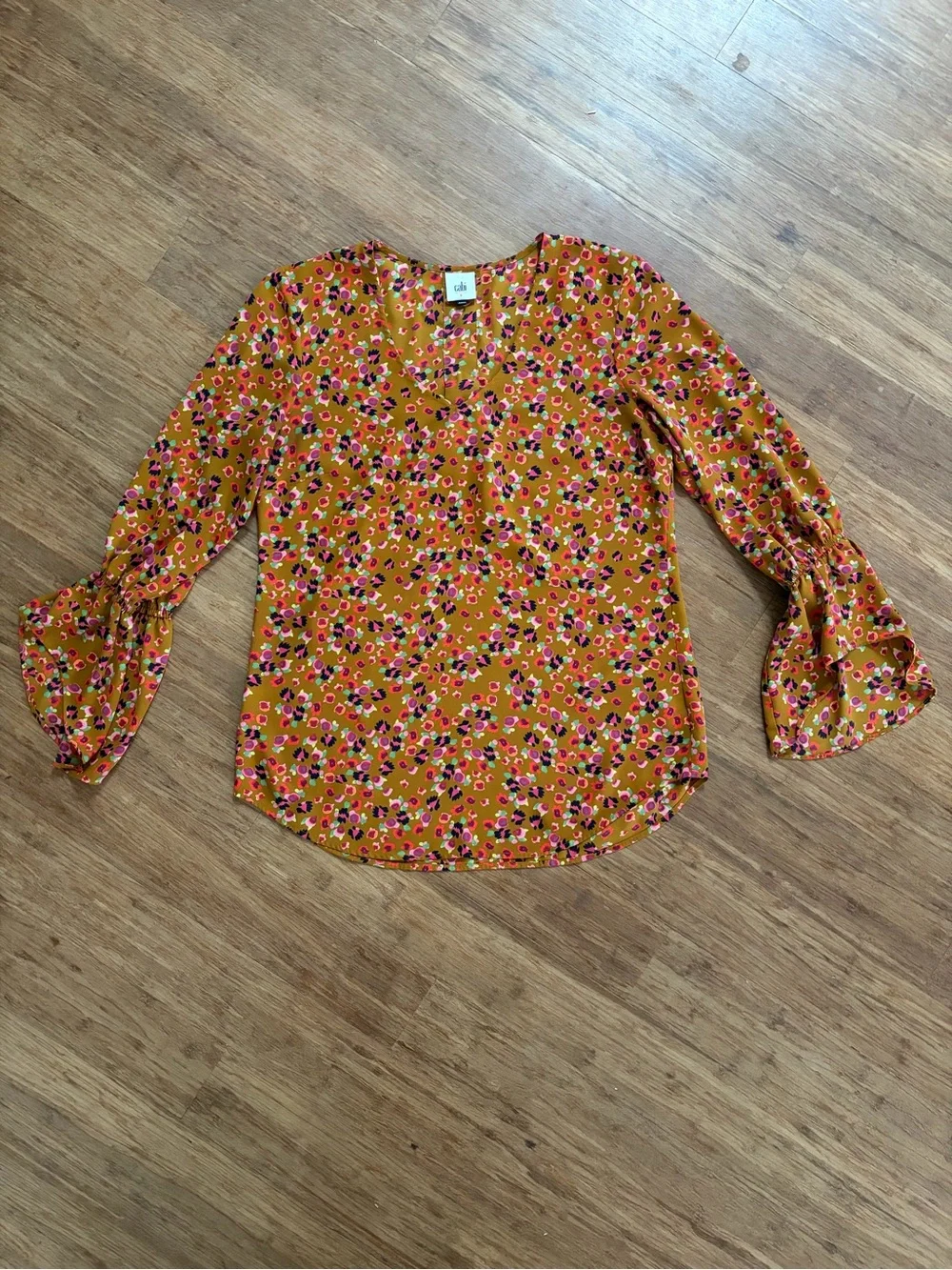 Cabi Burnished Blouse, sz S - Picture 2 of 5